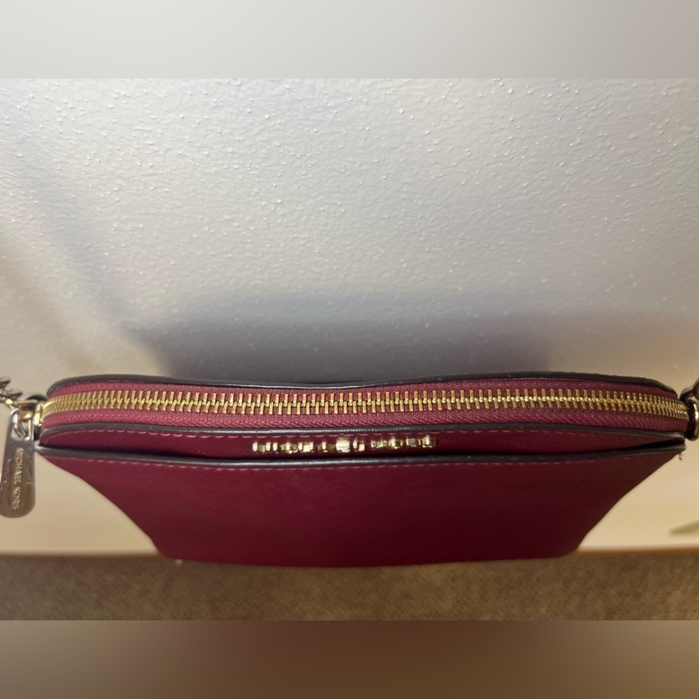 Michael Kors Cindy Saffiano Leather Crossbody Bag Burgundy - Picture 7 of 14